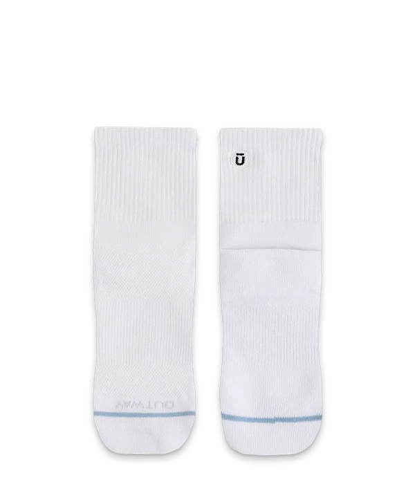 Flagship White Supima Cotton Quarter Socks