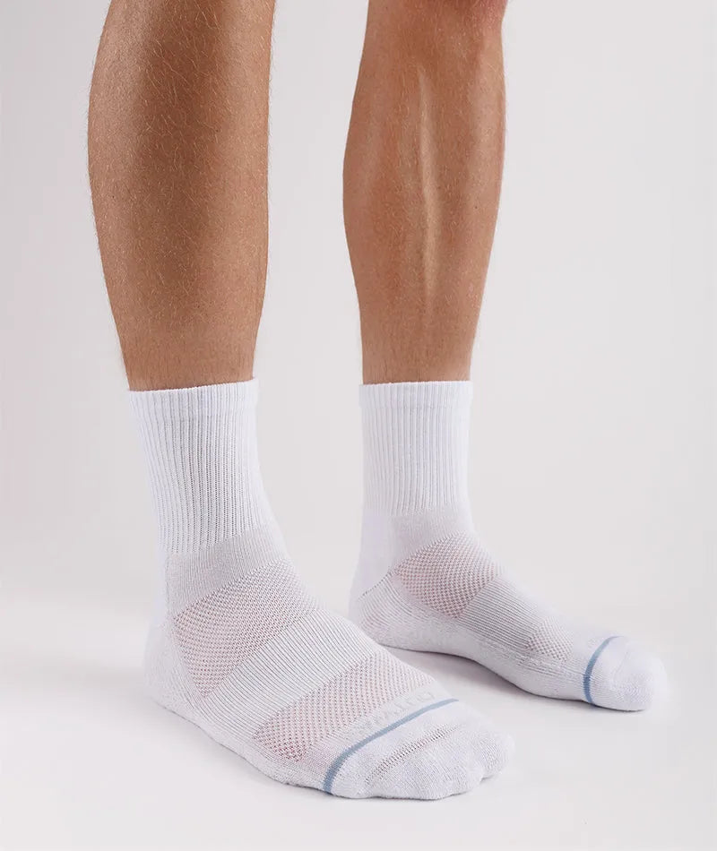 Flagship White Supima Cotton Quarter Socks 3-Pack