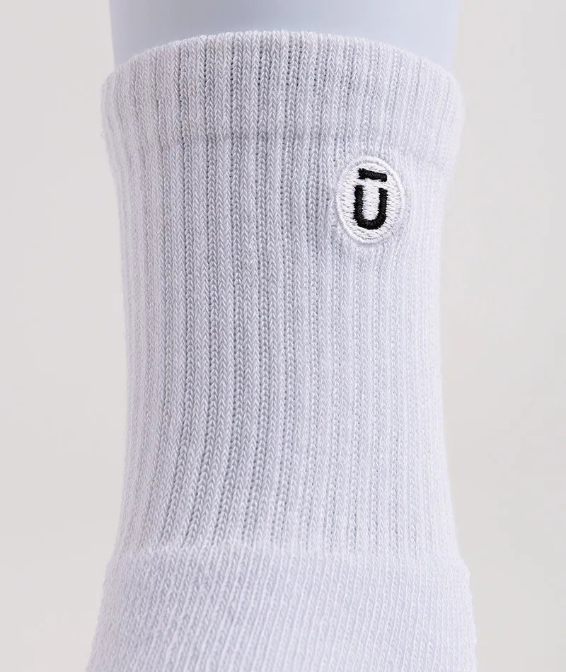 Flagship White Supima Cotton Quarter Socks