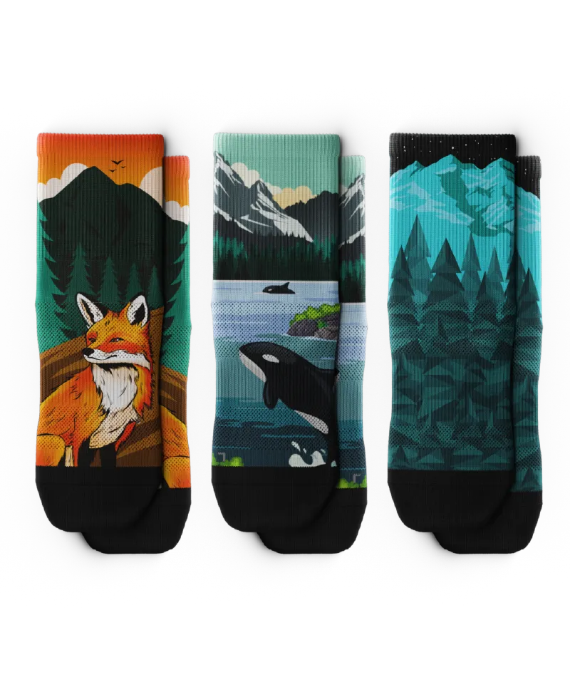 Wild Coast Athletic Quarter Socks 3-Pack