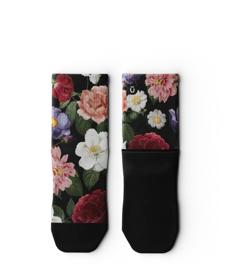 Wild Flora Athletic Quarter Socks