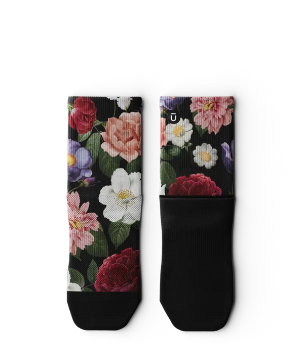 Wild Flora Athletic Quarter Socks