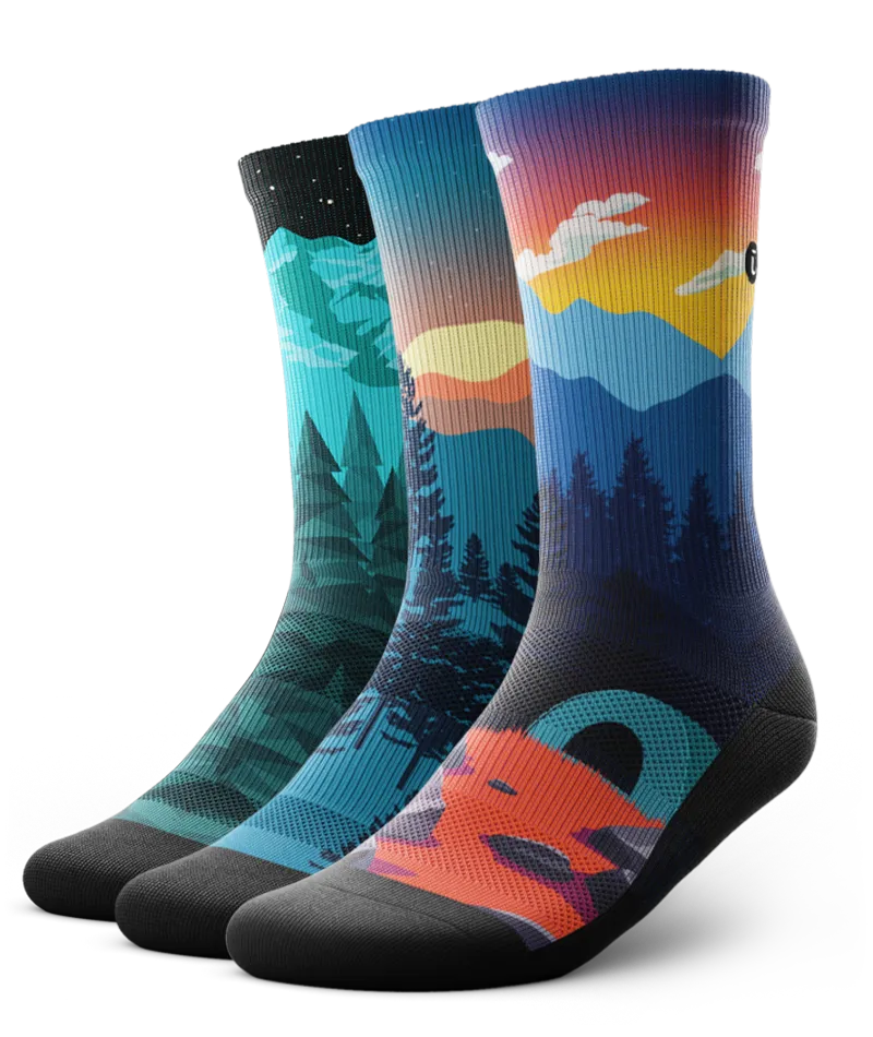 Wild Trek Athletic Crew Socks 3-Pack