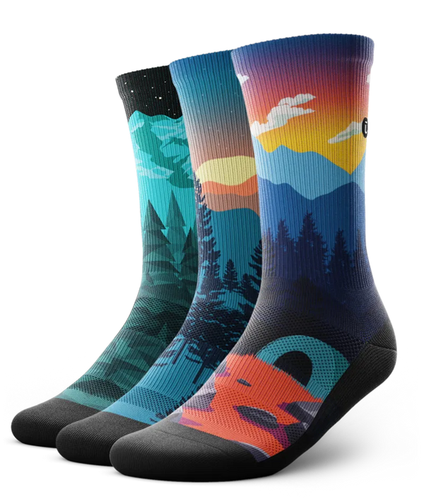 Wild Trek Athletic Crew Socks 3-Pack