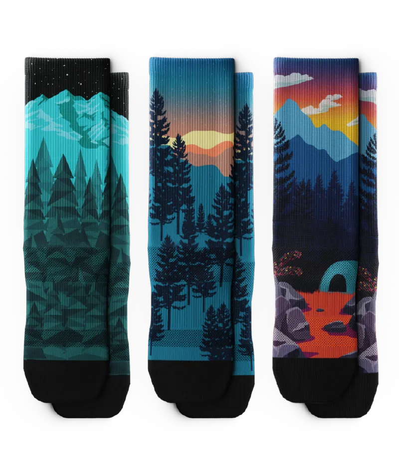 Wild Trek Athletic Crew Socks 3-Pack