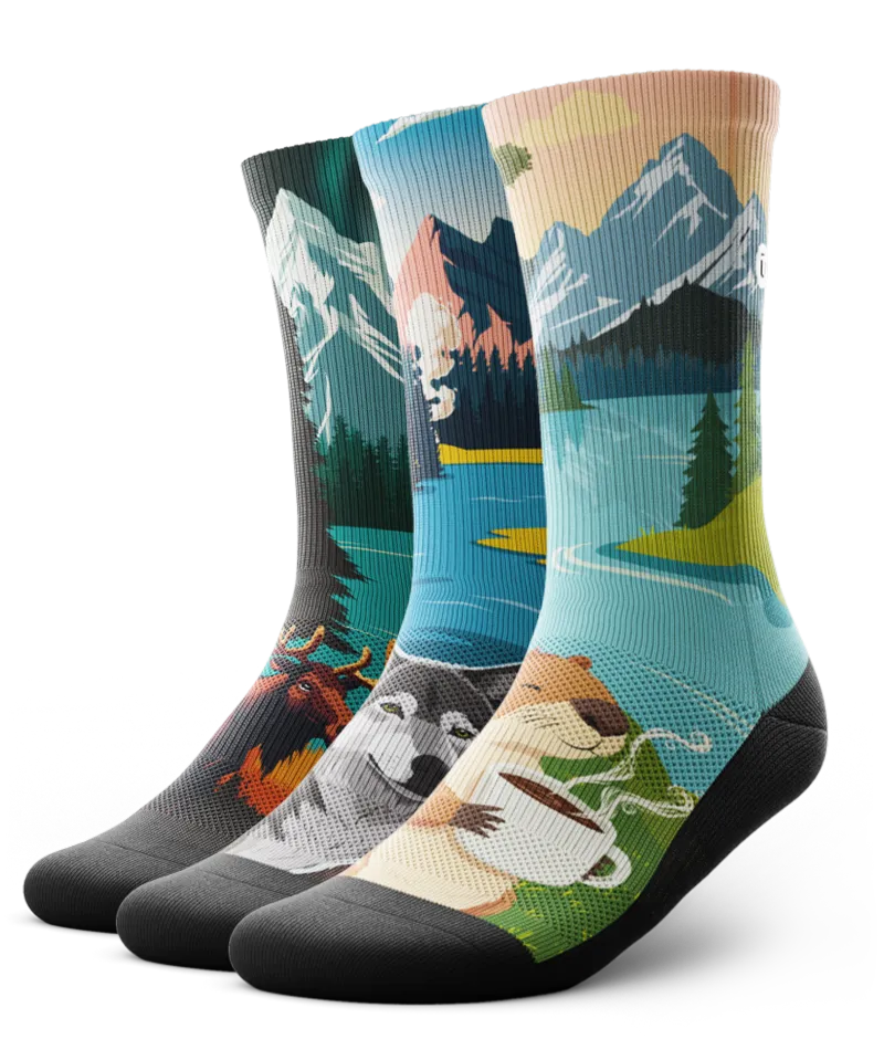 Wildlife Athletic Crew Socks 3-Pack